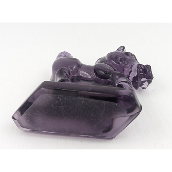 Heisey Purple Glass Horse Plug Sparky Oscar HCA Imperial 1980 Vintage - Picture 7 of 8